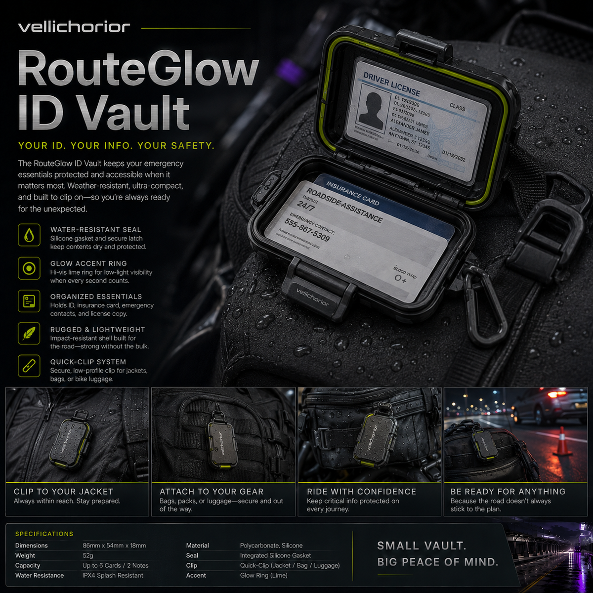 Vellichorior™ RouteGlow ID Vault