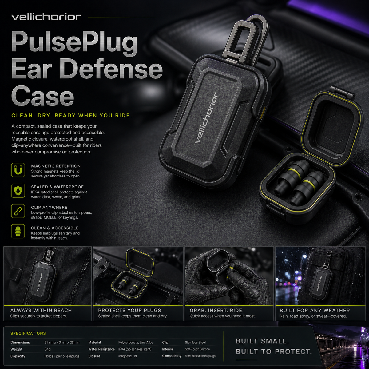 Vellichorior™ PulsePlug Ear Defense Case